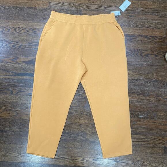 NEW Hayet Rida x Leze Marigold Yellow Elastic Waist Track pants Plus Size 3XL - Picture 3 of 9
